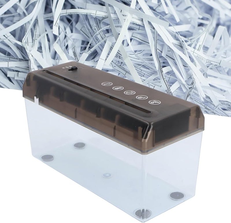 آلة تمزيق ورق مكتبية مدمجة تعمل ببطارية USB، تقطيع شرائط لمستندات A4، للاستخدام في المكتب والمنزل والمدرسة - Image 5